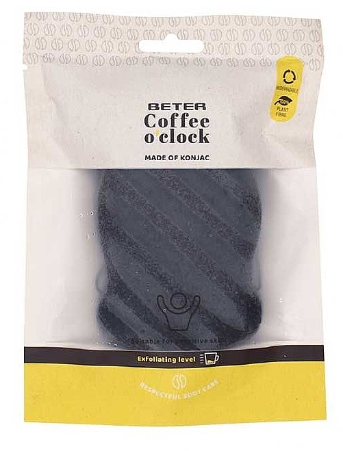 Многоразовый спонж для тела - Beter Coffee O`clock Konjac Sponge — фото N1