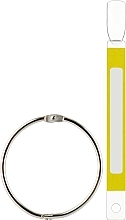 Типсы на кольце, желтый стикер, прозрачные, квадрат - Sticker Tips — фото N1