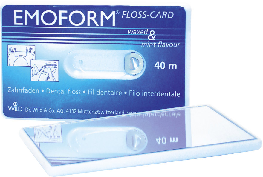 Зубная флосс-карта, с зеркалом - Dr. Wild Emoform Floss Card — фото N2