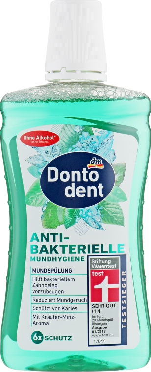Ополіскувач для порожнини рота "Антибактеріальний" - Dontodent Antibacterial Oral Hygiene — фото N1