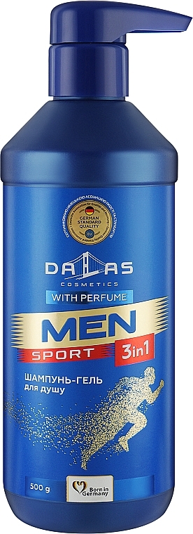 Мужской шампунь-гель для душа 3в1 "Sport" - Dalas Cosmetics — фото N1