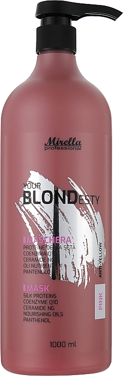Маска для теплих рожевих відтінків блонд - Mirella Pink Your Blondesty Hair Mask — фото N3