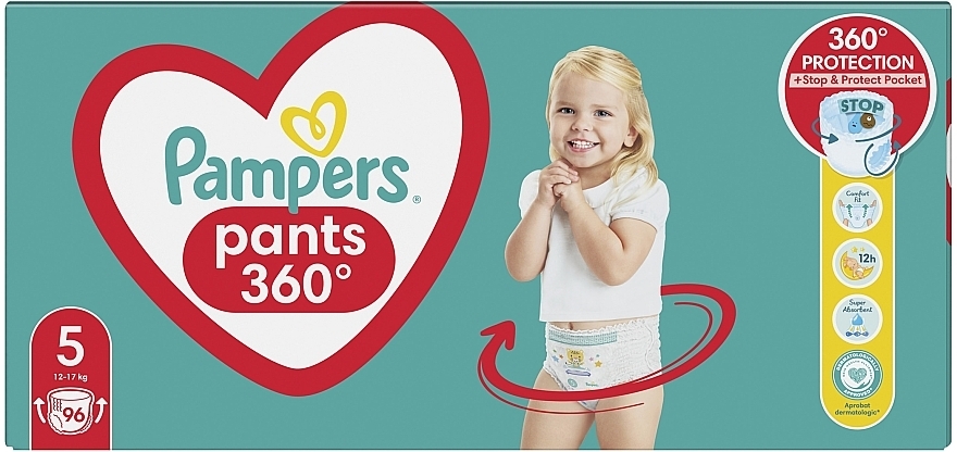 Подгузники-трусики Pants, размер 5, 12-17 кг, 96 шт. - Pampers — фото N2