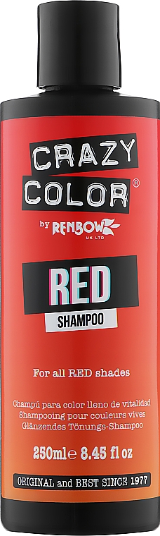 Шампунь відтінковий для усіх відтінків червоного - Crazy Color Vibrant Red Shampoo — фото N1