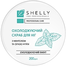 Охолоджувальний скраб для ніг з ментолом та олією м'яти - Shelly Professional — фото N2