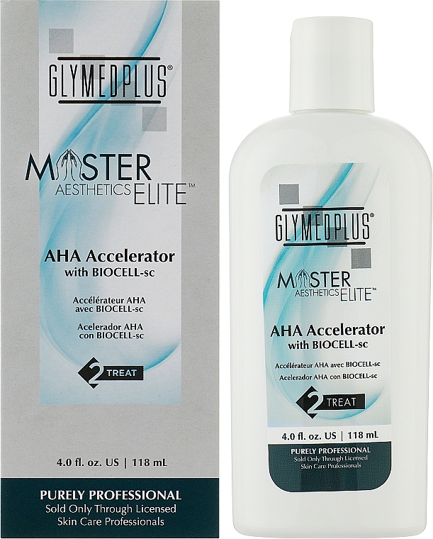 Прогресивна сироватка з кислотами для обличчя - GlyMed Plus Master Aesthetics Elite Aha Accelerator With Biocell-Sc — фото N2