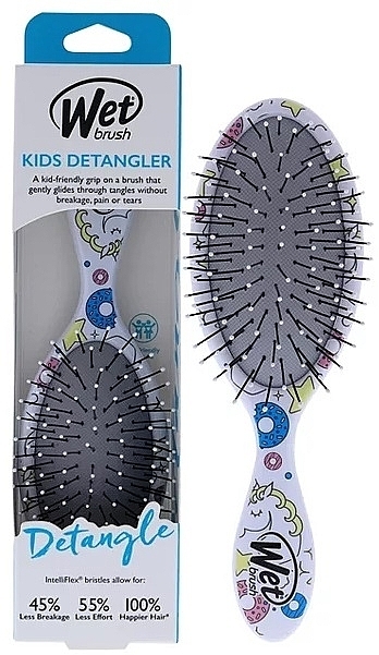 Дитячий гребінець для волосся - Wet Brush Kids Detangler Unicorn White — фото N2