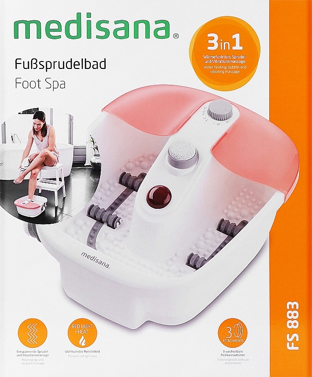 Ванночка для ніг з масажем - Medisana FS 883 — фото N1