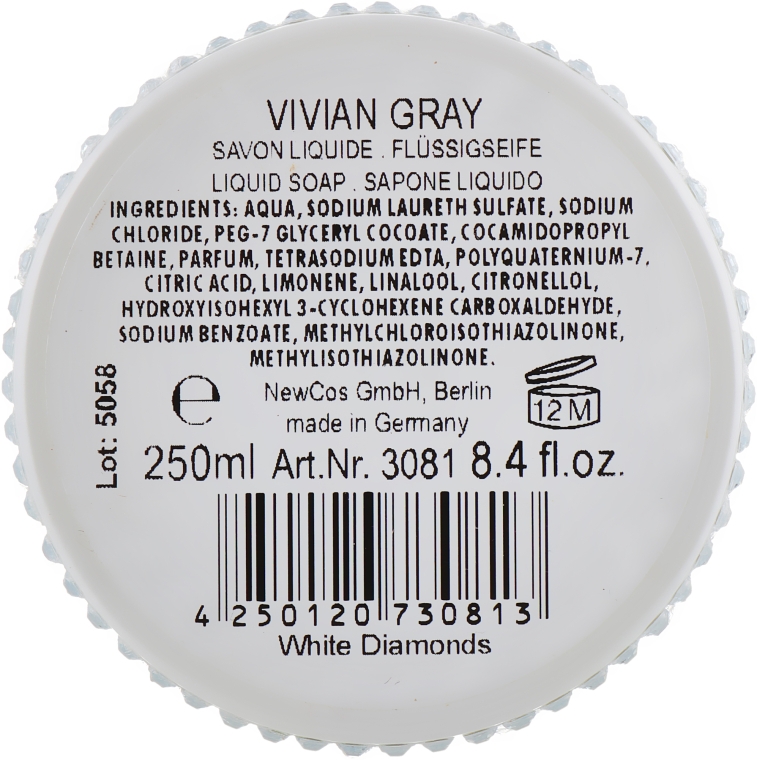 Жидкое мыло - Vivian Gray White Diamonds Hand Soap — фото N2