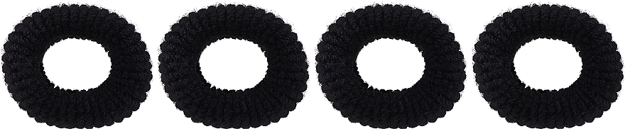 Резинки для волосся, 4 шт., чорні - Janeke — фото N1