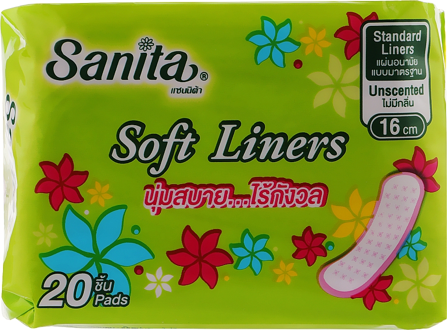 Гигиенические ежедневные прокладки, 16 см, 20 шт - Sanita Panty Soft Liners 