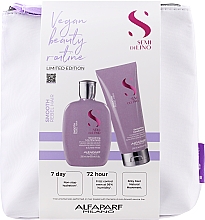 Духи, Парфюмерия, косметика Набор - Alfaparf Milano Semi Di Lino Smooth Kit (shm/250ml + cond/200ml + bag)