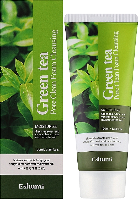 Пенка для умывания лица с экстрактом зеленого чая - Eshumi Collagen Clear Soothing Foam Cleansing — фото N2