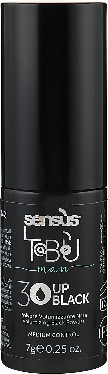 Черная пудра для объема волос - Sensus Tabu Up 30 Black — фото N1