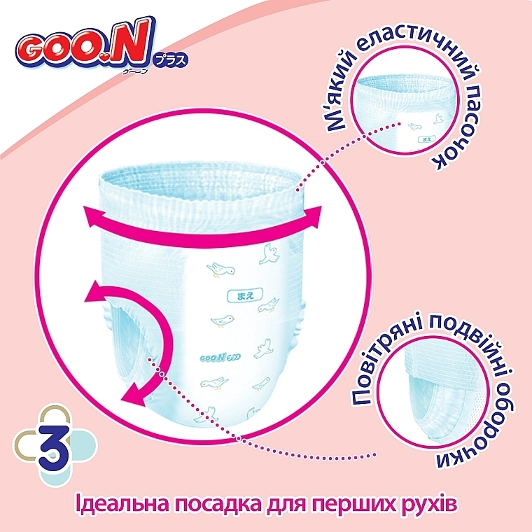 Трусики-підгузки GOO.N Plus для дітей 13-25 кг (розмір ХXL, унісекс, 28 шт.) - Goo.N Plus  — фото N5