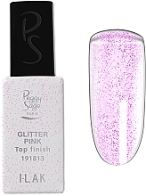 Топовое покрытие для ногтей - Peggy Sage Top Finish Glitter Pink I-Lak — фото N1