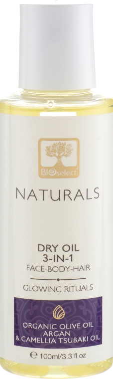 Живильна арганієва олія 3 в 1 для обличчя, волосся та тіла - BIOselect Naturals Dry Oil