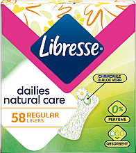 Ежедневные прокладки, 58 шт. - Libresse Natural Care Dailies  — фото N2