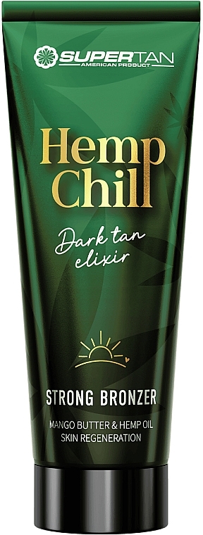 Крем для солярия с сильным бронзантом и комплексом для омоложения кожи - Supertan Hemp Chill Dark Tan Elixir — фото N1
