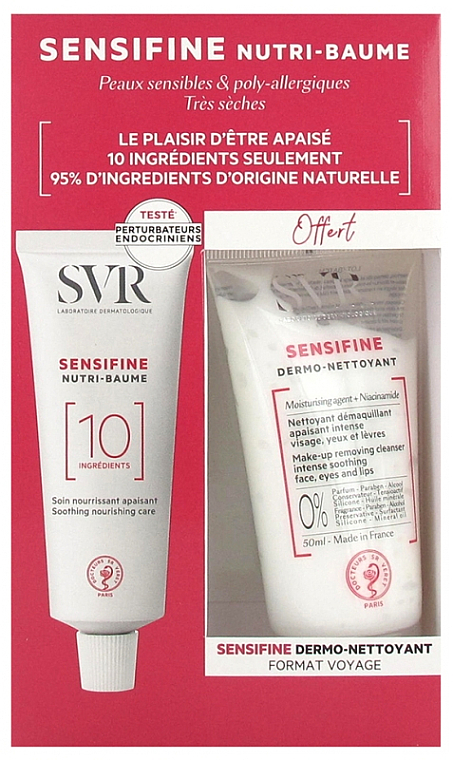 Набор - SVR Sensifine Nutri-Baume (f/balm/40ml + clencer/50ml)