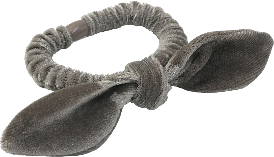 Велюровая резинка для волос с ушками, серая - Lolita Accessories — фото N1