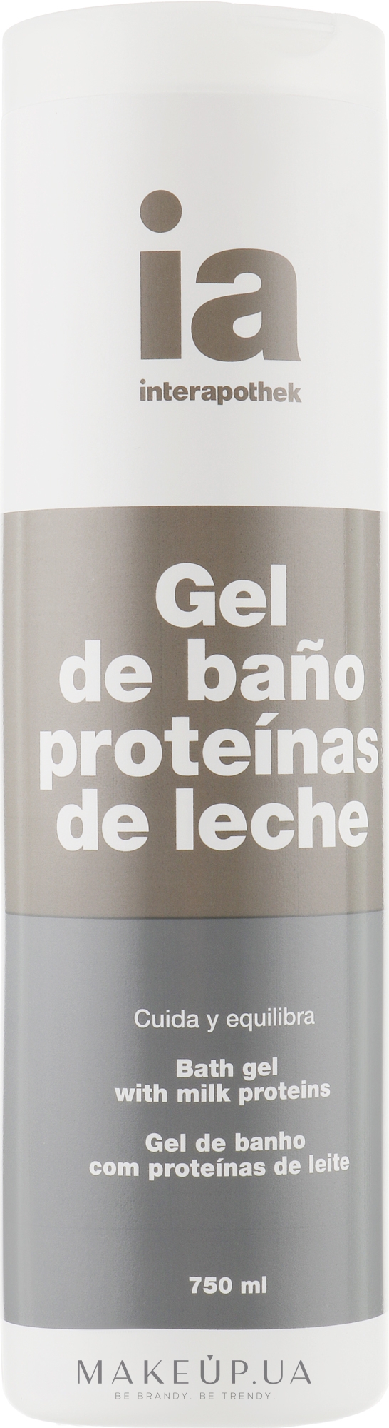 Питательный гель для душа с молочными протеинами - Interapothek Gel De Bano Proteinas De Leche  — фото 750ml