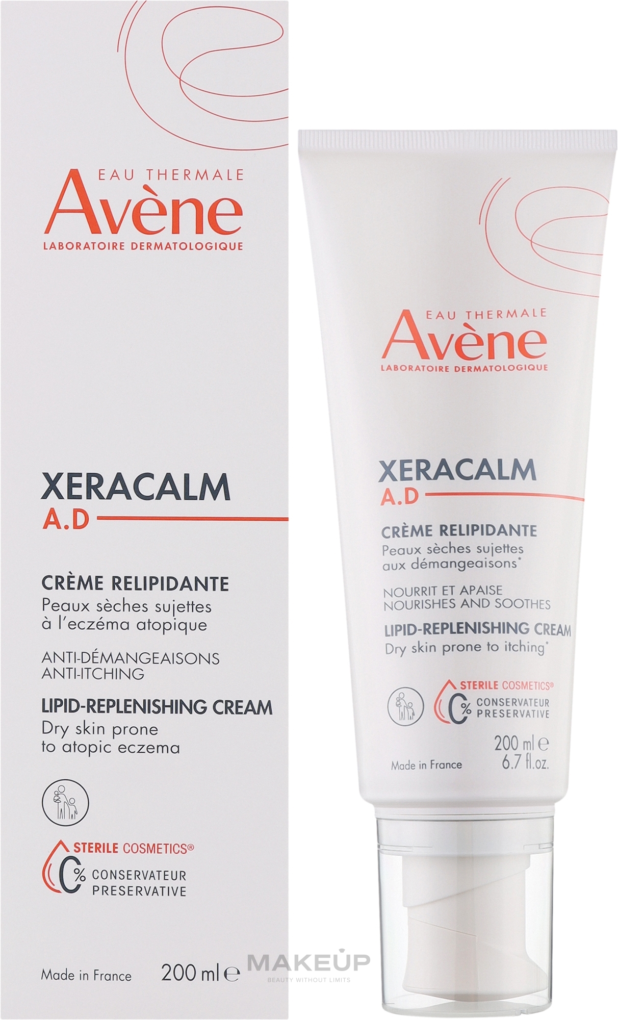 Крем для обличчя і тіла - Avene XeraCalm A.D Cream Relipidant — фото 200ml