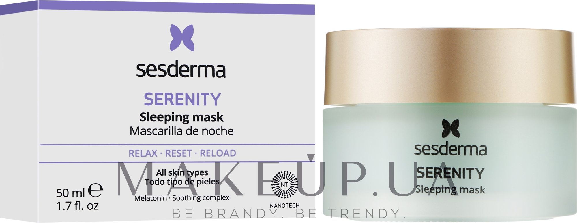 Нічна маска для обличчя - Sesderma Serenity Sleeping Mask — фото 50ml