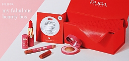 Набір - Pupa My Fabulous Beauty Box (eyeshadow stick/1,15g + eyeshadow/2,3g + lipstick/3,5g + lip/mask/3ml) — фото N1