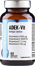 Вітаміни ADEK, у капсулах - Pharmovit Clean Label ADEK-Vit Softgel Active — фото N1