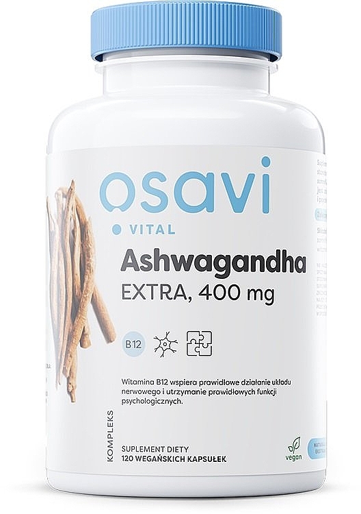 Харчова добавка "Ашваганда", 400 мг - Osavi Ashwagandha Extra — фото N2