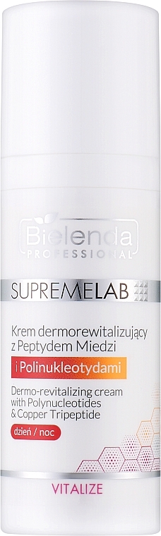 Дерморевіталізувальний крем з пептидом міді та полінуклеотидами - Bielenda Professional SupremeLab Dermo-Revitalizing Cream With Polynucleotides & Copper Tripeptide