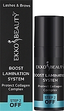 Бустер для ламінування брів і вій, крок 2 - Ekko Beauty Protect Collagen Complex Step 2 OFF Boost Lamination System — фото N2