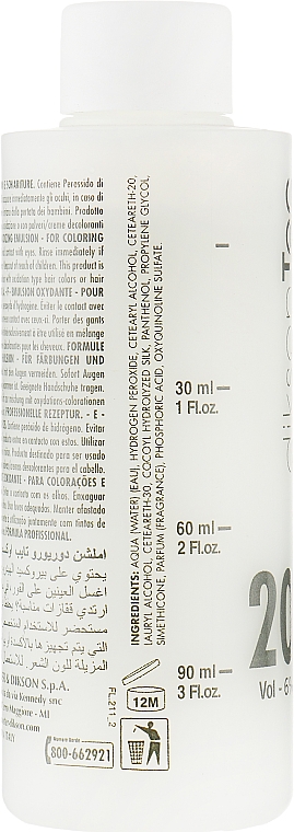 Окислювач кремоподібний 6% - Dikson Tec Emulsion Eurotype — фото N2