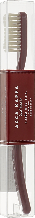 Зубная щётка, красная - Acca Kappa Vintage Collection Toothbrush Nylon Soft
