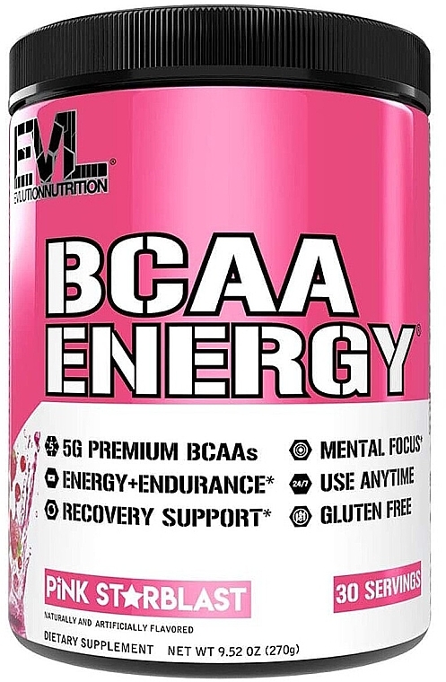 Харчова добавка "ВСАА Energy", рожевий зірковий вибух - EVLution Nutrition BCAA Pink Starblast — фото N1
