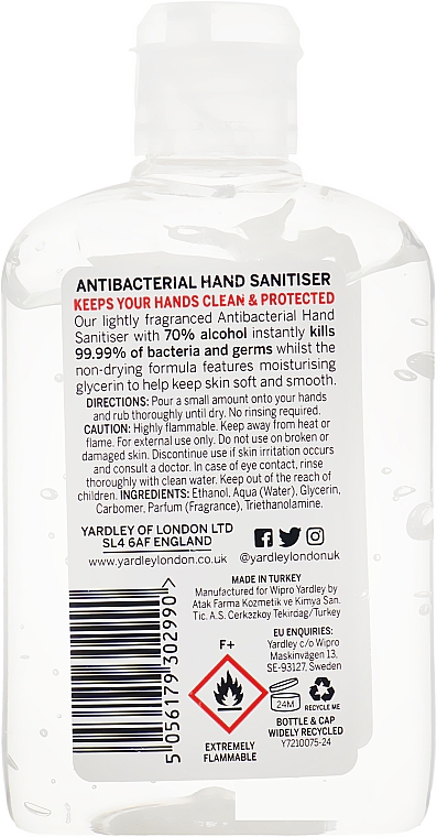 Санитайзер для рук - Yardley London Hand Sanitiser — фото N4