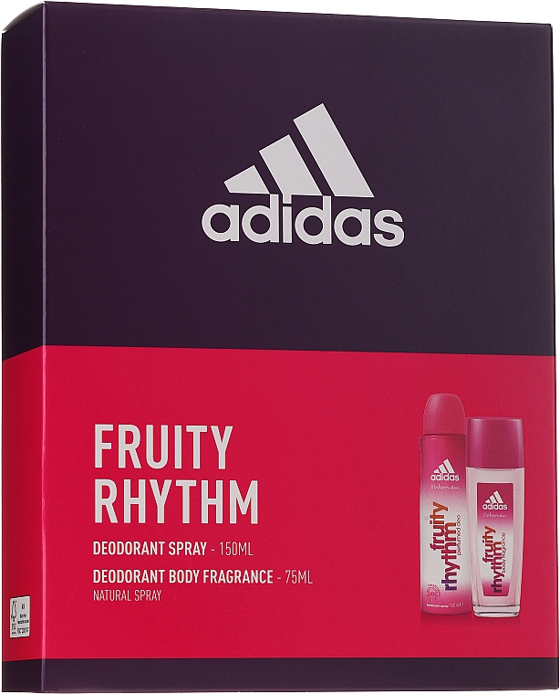 Adidas Fruity Rhythm - Набор (b/spray/150ml + deo/spray/75ml) — фото N1