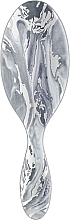 Расческа для волос, серебрянная, овальная - The Wet Brush Metallic Marble Silver — фото N2