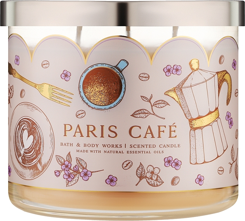 Аромасвеча 3-х фитильная - Bath and Body Works Paris Cafe Candle — фото N1