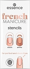 Парфумерія, косметика Шаблони для французького манікюру - Essence French Manicure Stencils Classic & Pointy