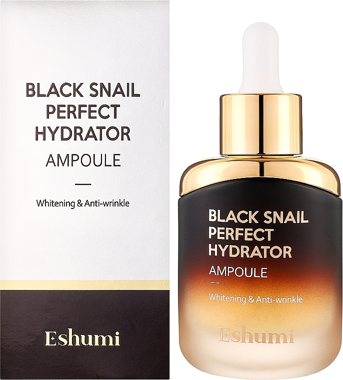 Сироватка для обличчя з екстрактом муцину чорного равлика - Eshumi Black Snail Perfect Hydrator Ampoule — фото N2