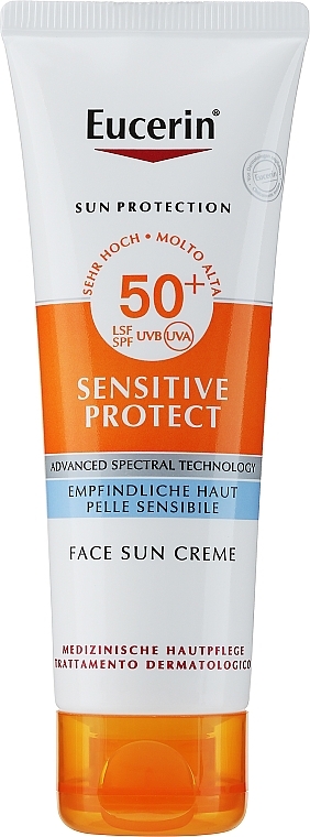 Сонцезахисний крем для нормальної та сухої шкіри - Eucerin Sun Sensitive Protect Cream SPF50+ — фото N1