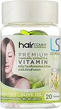 Тайские капсулы для волос c оливковым маслом - Lesasha Hair Serum Vitamin Olive Oil (флакон) — фото N1