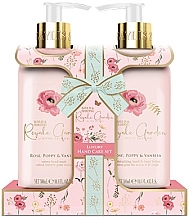 Духи, Парфюмерия, косметика Набор - Baylis & Harding Royale Garden Rose, Poppy & Vanilla Luxury Hand Care Gift Set (h/soap/300ml + b/h/lot/300ml)