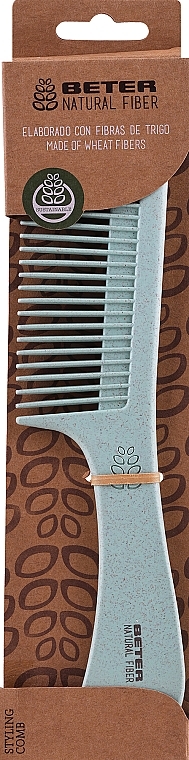 Гребінець для волосся, м'ятна - Beter Natural Fiber Styling Comb — фото N2