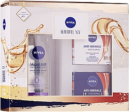 Парфумерія, косметика Набір - NIVEA Box Face Antiage 65+ (micellar/200ml + cr/2x50ml)