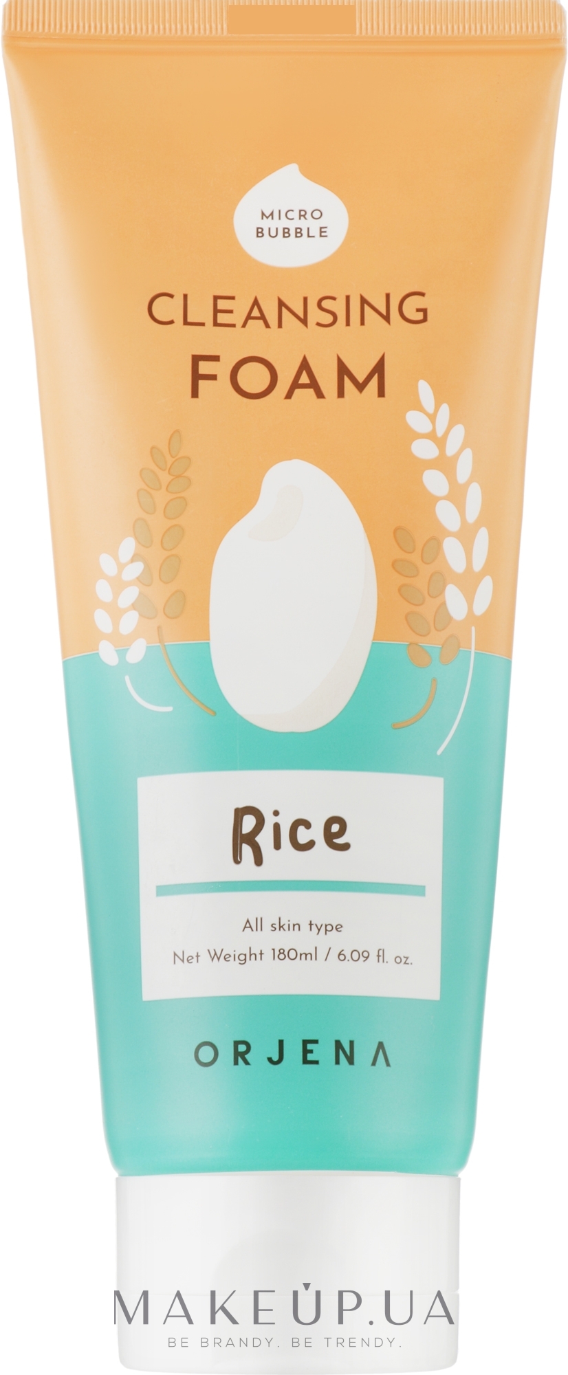 Очищувальна пінка для обличчя з рисом - Orjena Cleansing Foam Rice — фото 180ml