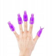 Клипсы пластиковые для снятия гель-лака, фиолетовые - MylaQ — фото N2