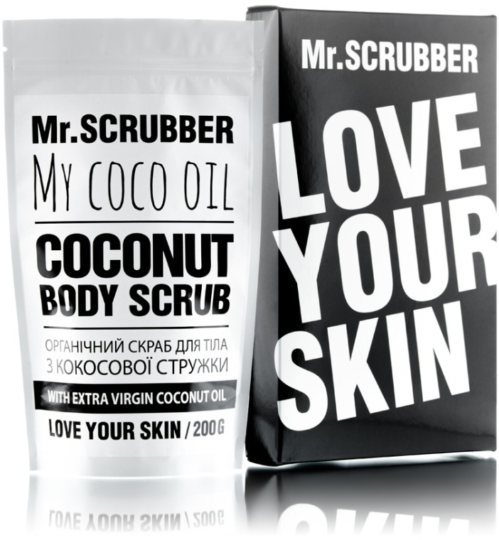 Органический скраб для тела из кокосовой стружки - Mr.Scrubber My Coco Oil Coconut Body Scrub — фото N1